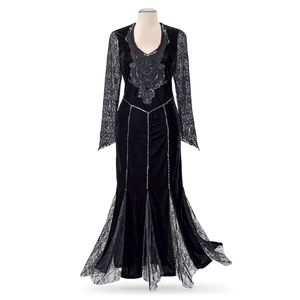 THE PYRAMID COLLECTION Velvet & Lace Gothic Dress